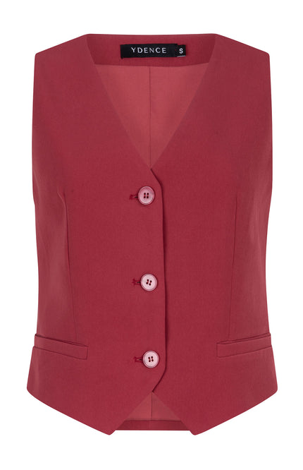 Ydence Gilet Kaia Wine Red Stretchshop.nl