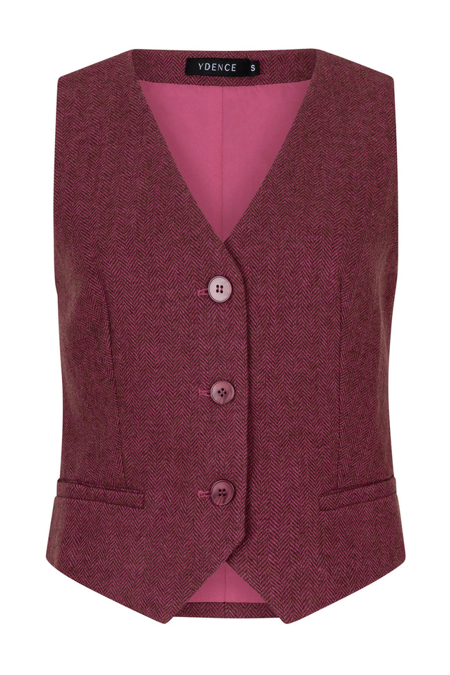 Ydence Gilet Leni Pink Stretchshop.nl