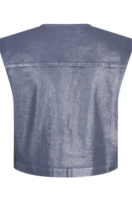 Ydence Gilet nico denim blue Stretchshop.nl