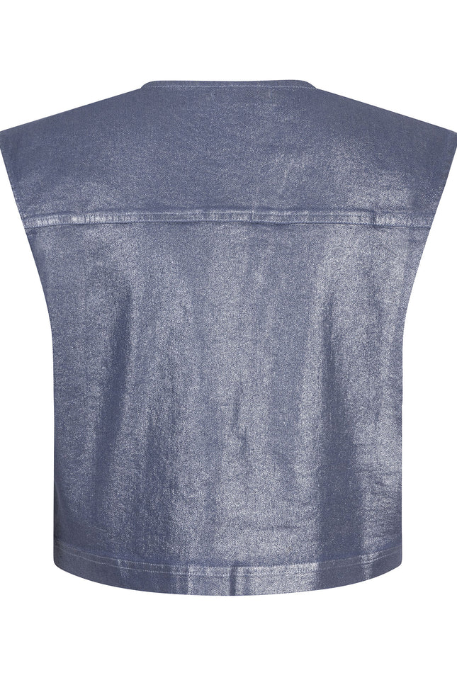 Ydence Gilet nico denim blue Stretchshop.nl