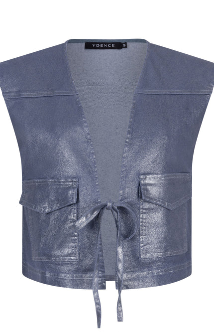 Ydence Gilet nico denim blue Stretchshop.nl