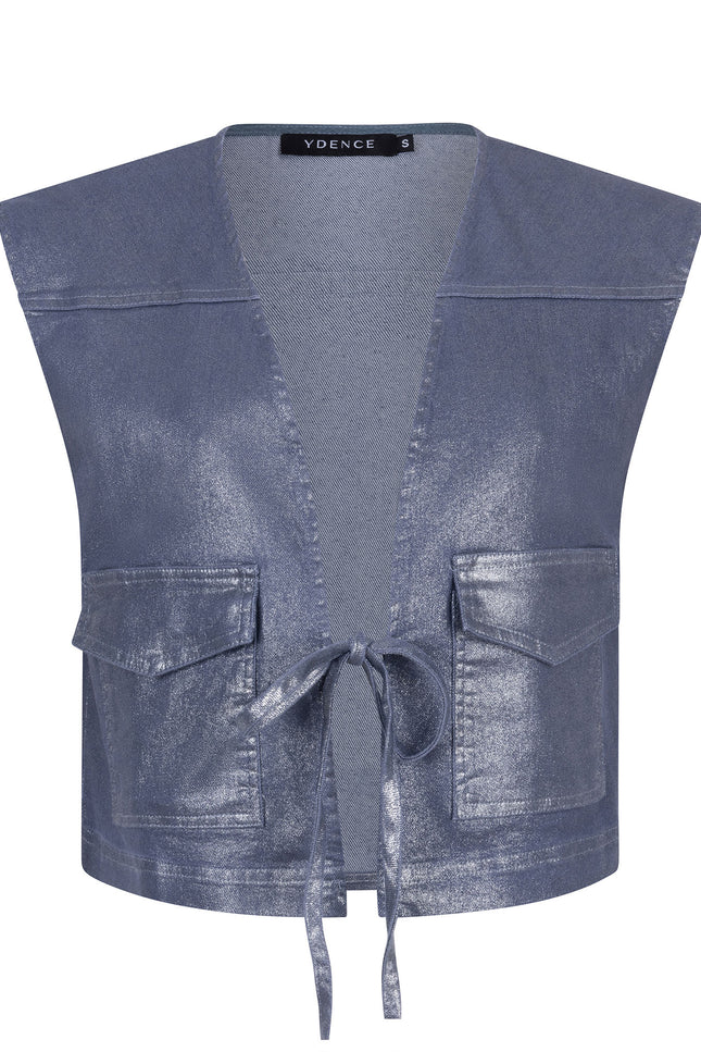 Ydence Gilet nico denim blue Stretchshop.nl