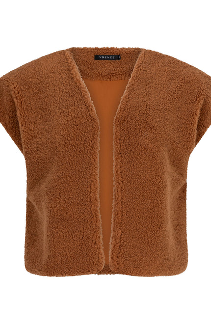 Ydence Gilet sophie camel Stretchshop.nl