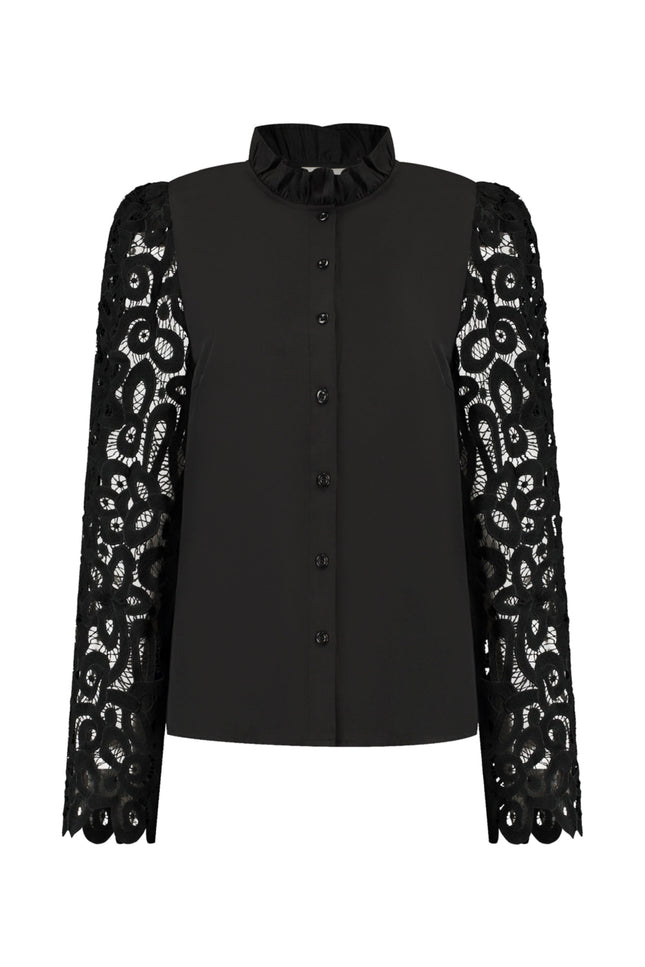 Studio Amaya Blouse hope black Stretchshop.nl