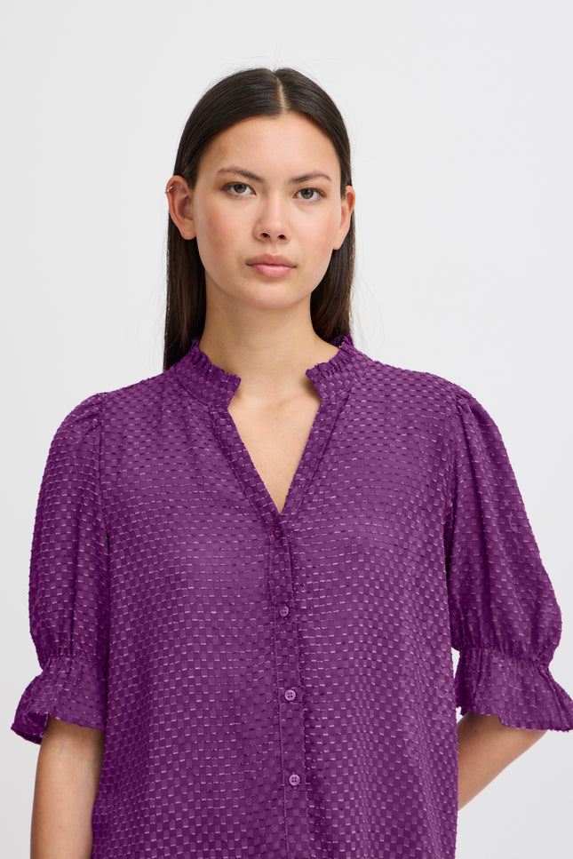 Ichi Blouse ihefazta imperial purple Stretchshop.nl