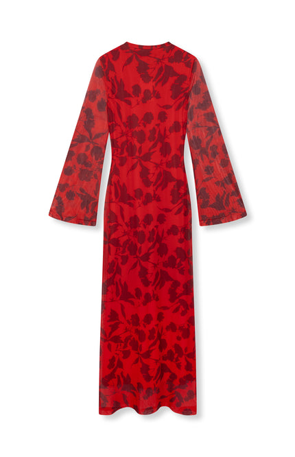 Refined Department Jurk Blossom Maxi Red Stretchshop.nl