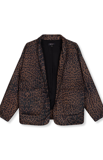 Refined Department Jacket Riviera Padded Leopard Stretchshop.nl