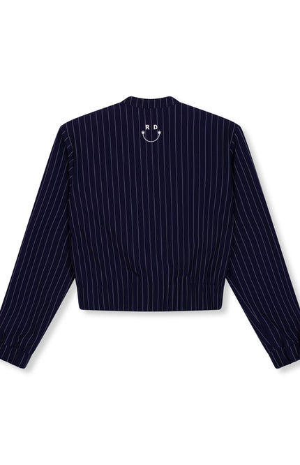 Refined Department Bomber Elysia Striped Navy Stretchshop.nl