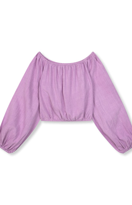 Refined Department Blouse milas offshoulder lilac 800 Stretchshop.nl