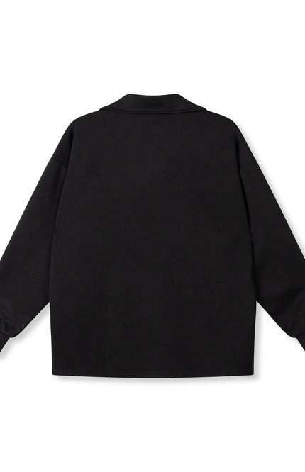 Refined Department Longsleeve loes polo black Stretchshop.nl