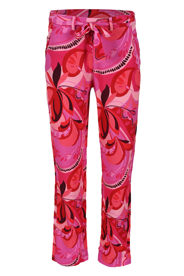 Maicazz Broek jali L/32 flowers pink D7 Stretchshop.nl