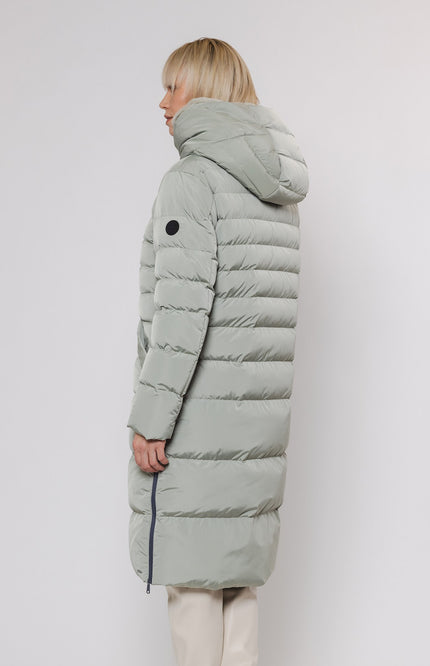 Rino & Pelle Coat keilafur long padded hooded artichoke Stretchshop.nl