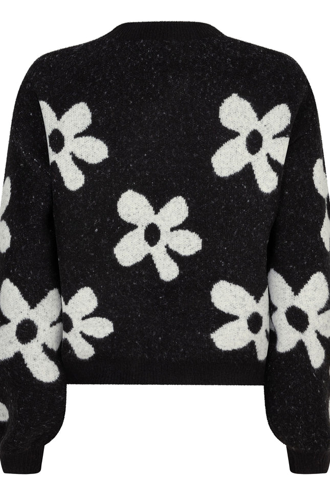 Ydence Sweater daisie black offwhite Stretchshop.nl