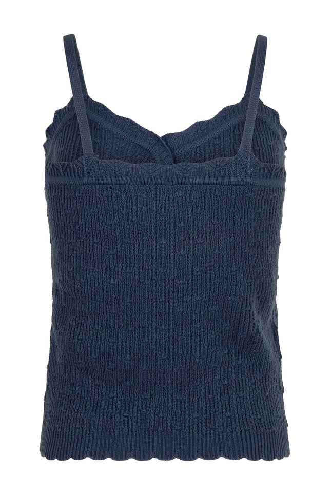 Ydence Top knitted kathleen navy Stretchshop.nl