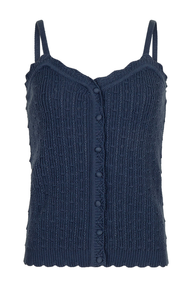 Ydence Top knitted kathleen navy Stretchshop.nl