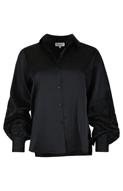 Maicazz Blouse lilo black D14 Stretchshop.nl