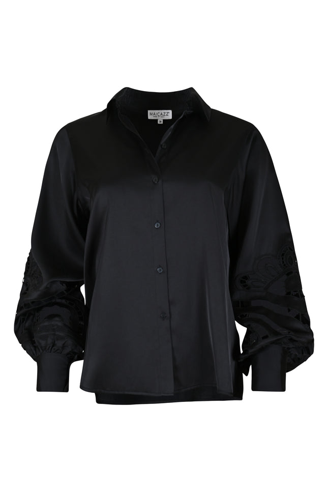 Maicazz Blouse lilo black D14 Stretchshop.nl