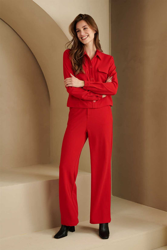 Lofty Manner Broek nathalia red Stretchshop.nl