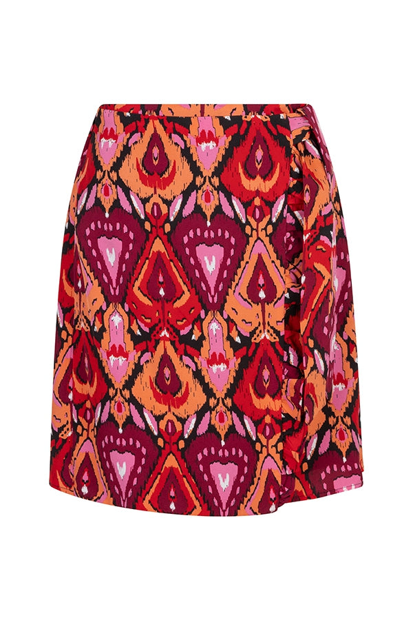 Lofty Manner Rok aubrie Heart ikat print Stretchshop.nl