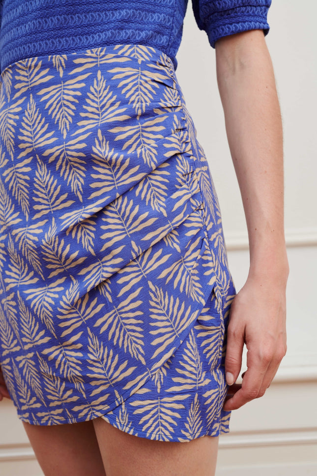 Rok milou zigzag leaves print