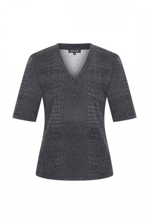 Travel top croco grey 202271