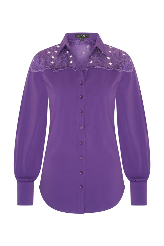 Travel blouse purple 202435