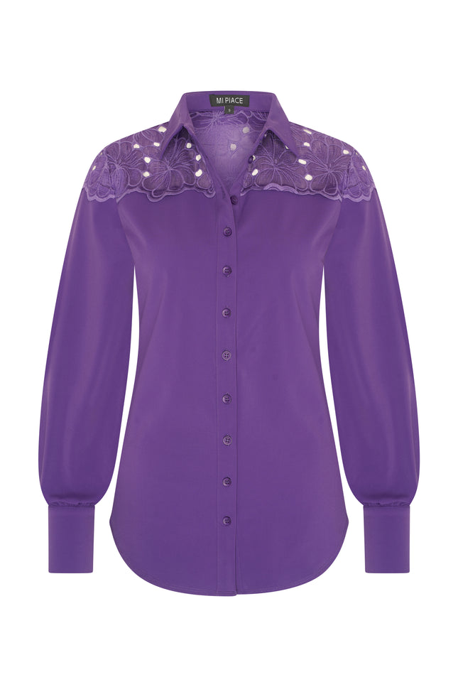 Travel blouse purple 202435