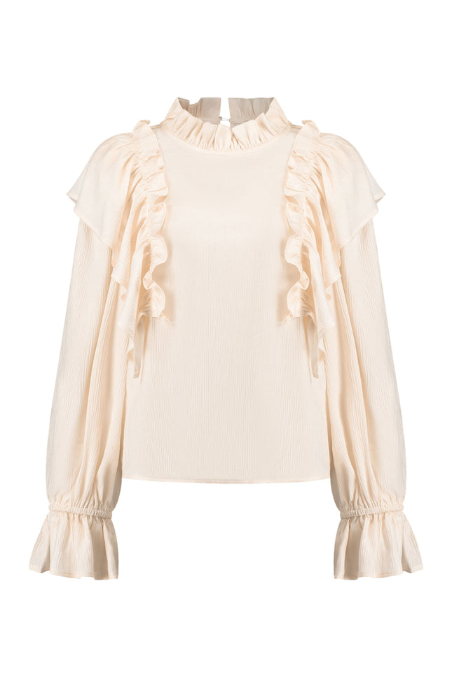 Studio Amaya Blouse milli beige Stretchshop.nl