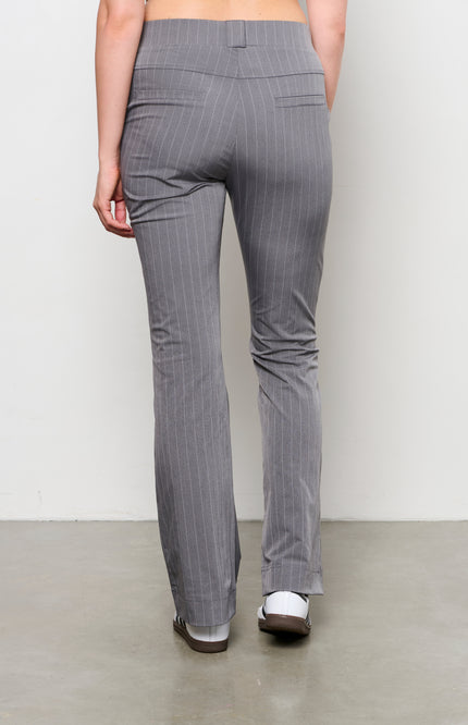 &Co woman Broek penelope flare stripe grey pa337 Stretchshop.nl