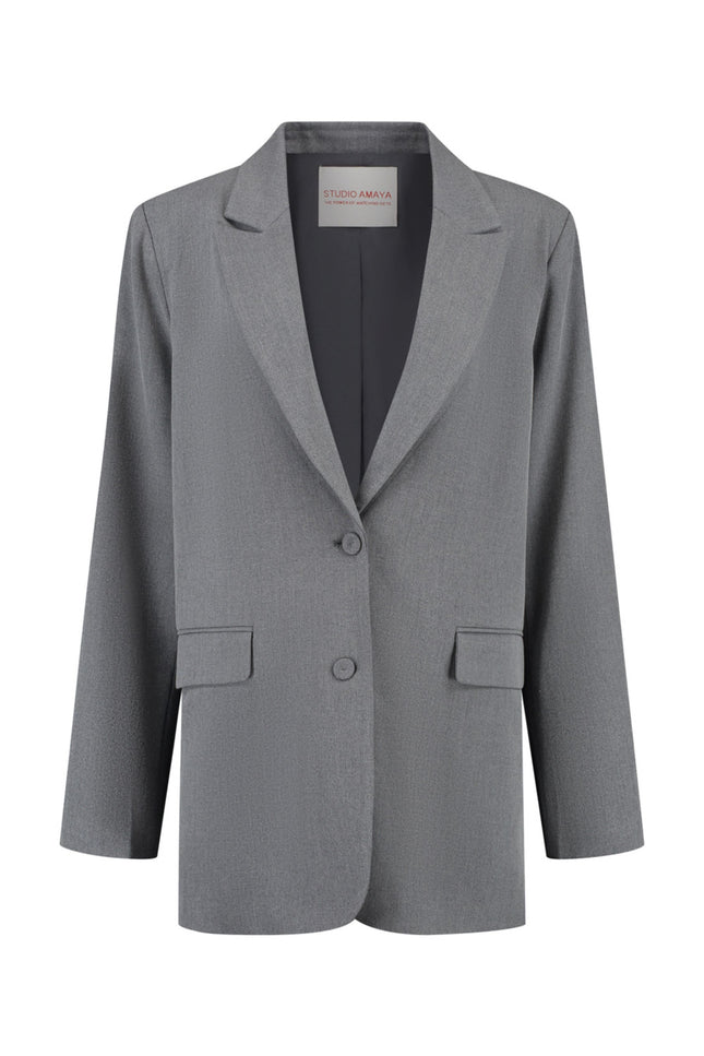 Studio Amaya Blazer puck grey Stretchshop.nl