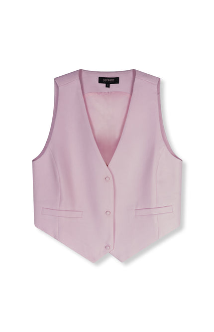 Refined Department Gilet emili soft pink Stretchshop.nl