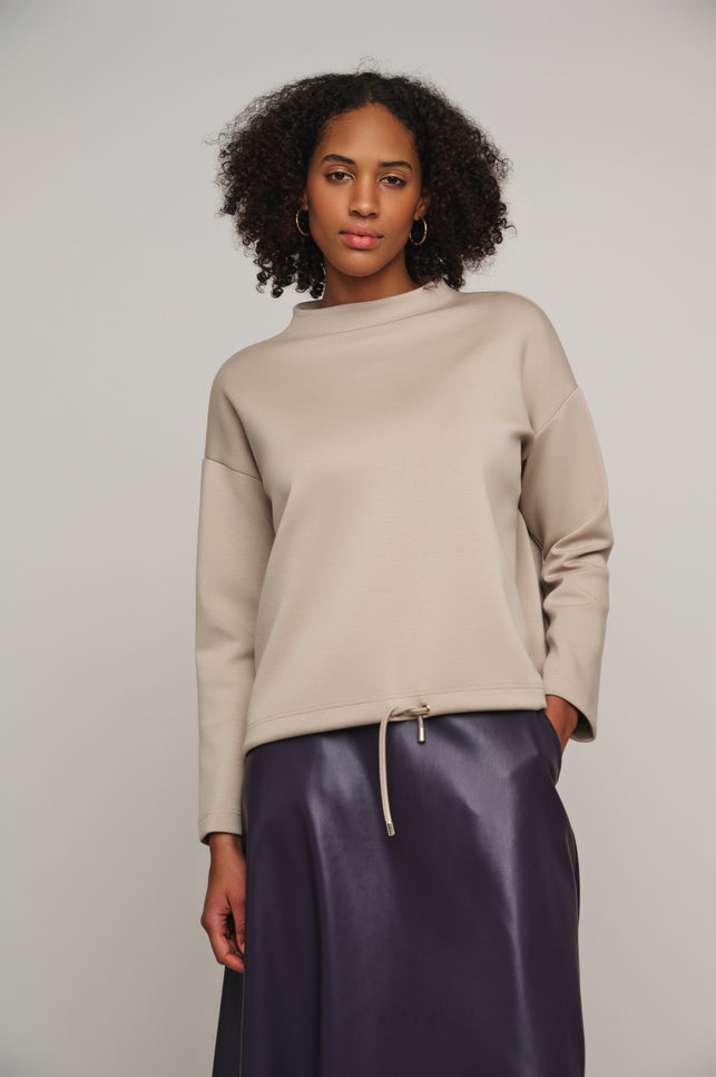 Rino & Pelle Trui hugo high neck light sand Stretchshop.nl