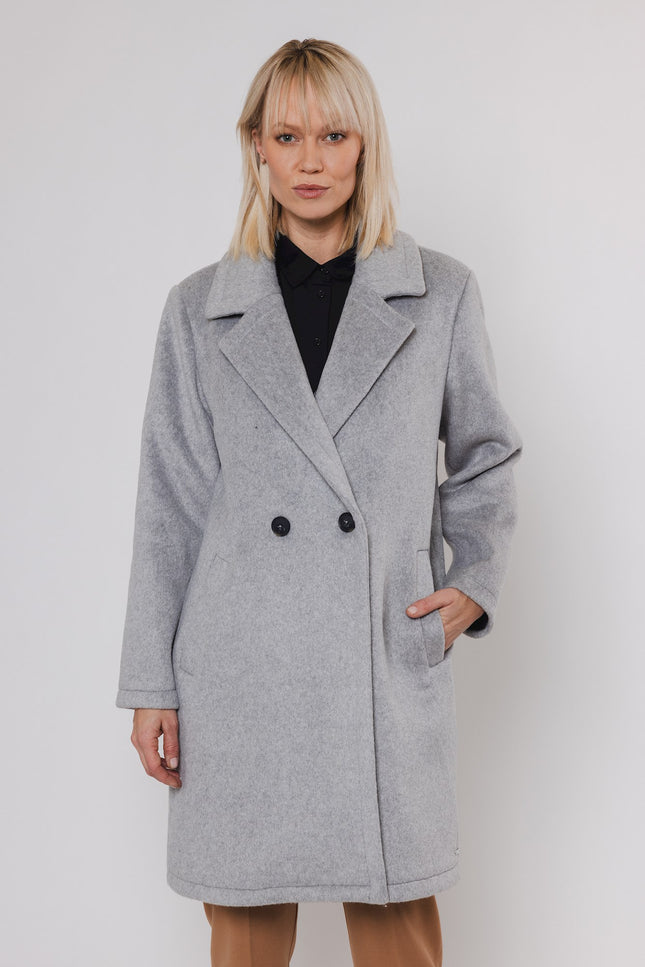 Rino & Pelle Coat bonne double breasted grey Stretchshop.nl