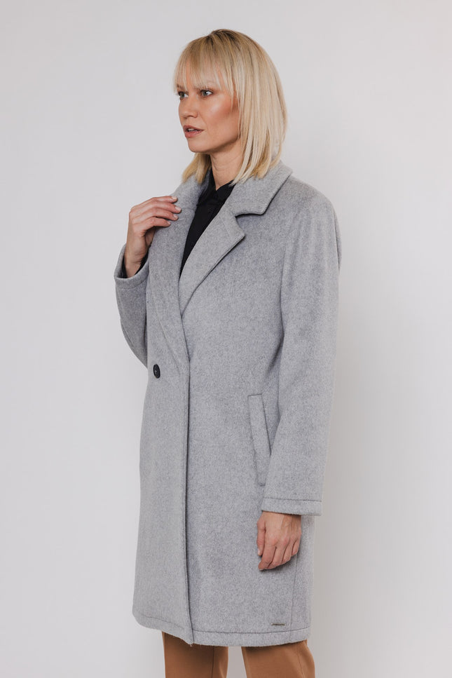 Rino & Pelle Coat bonne double breasted grey Stretchshop.nl