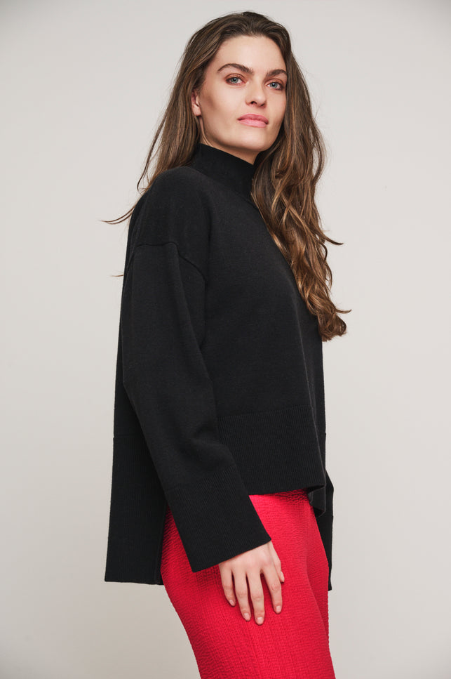 Rino & Pelle Trui britt turtleneck black Stretchshop.nl