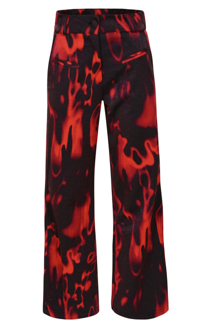 Zizo Broek rosie flames red D14 Stretchshop.nl