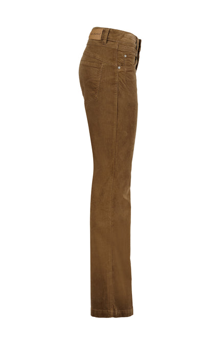 Red Button Broek bibette velvet cognac SRB4319 Stretchshop.nl