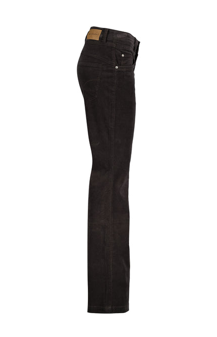 Red Button Broek bibette velvet deepbrown SRB4319 Stretchshop.nl