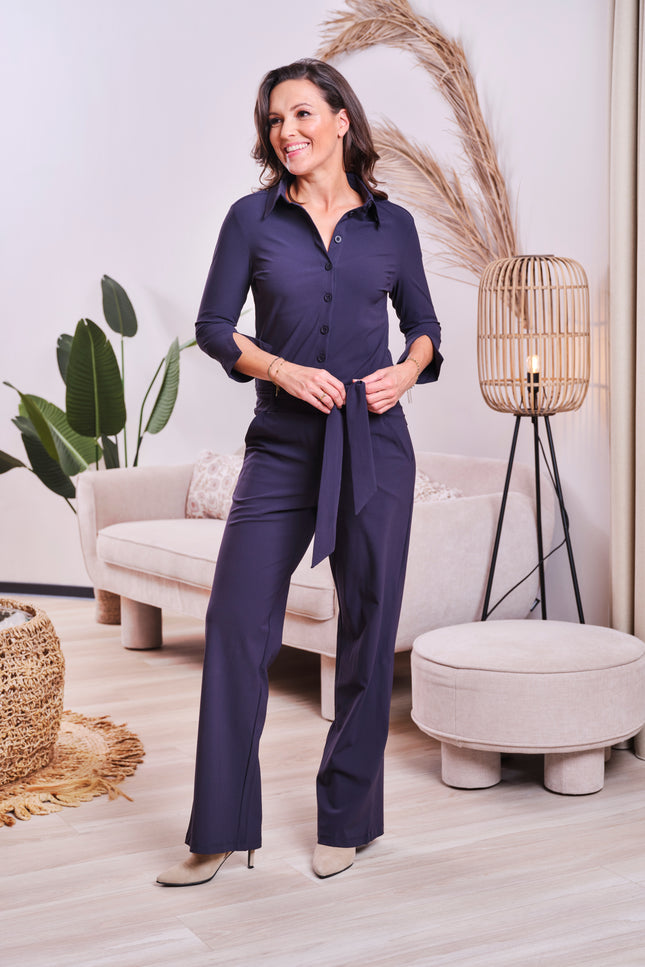 Travel Jumpsuit Flared Navy 202154