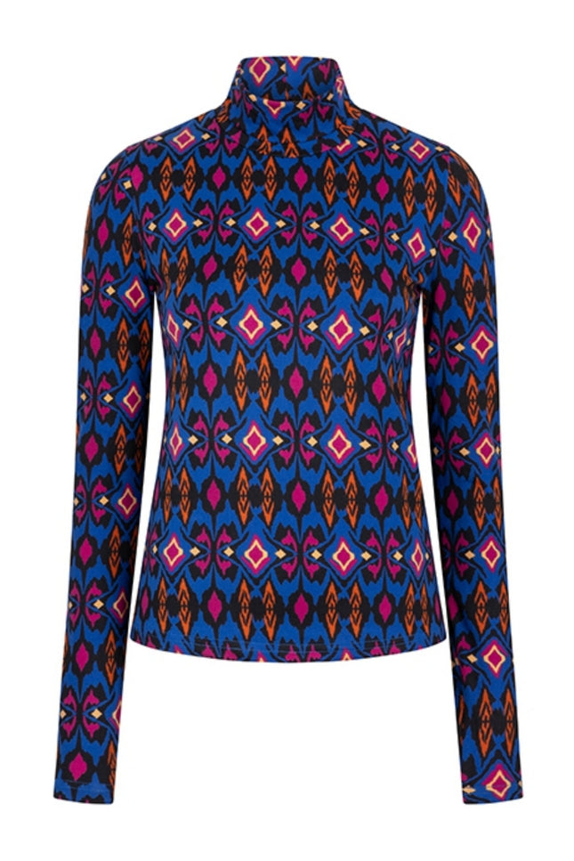 Top florien blue stars print