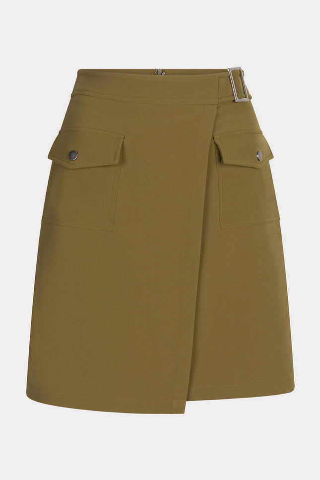 EsQualo Rok overlap pockets city moss green F24.10551 Stretchshop.nl