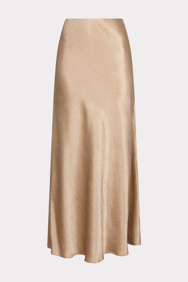 EsQualo Rok crushed satin light sand F24.15504 Stretchshop.nl