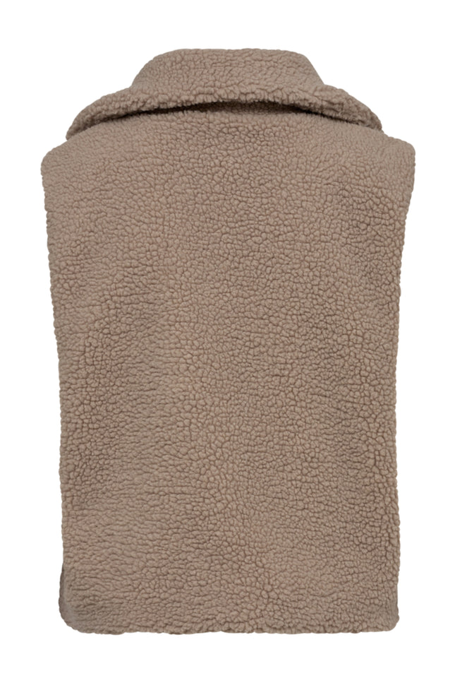 Freequent Gilet teddy simply taupe Stretchshop.nl