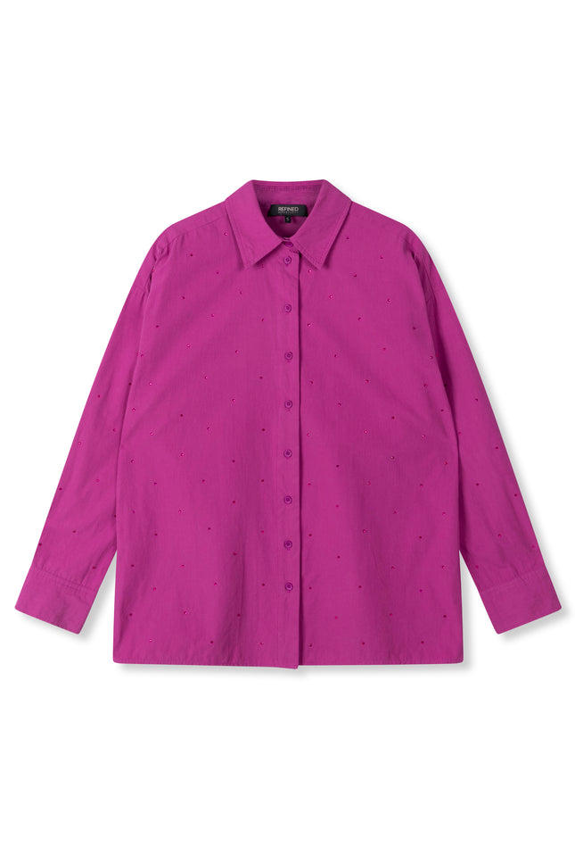 Refined Department Blouse ella studs purple Stretchshop.nl