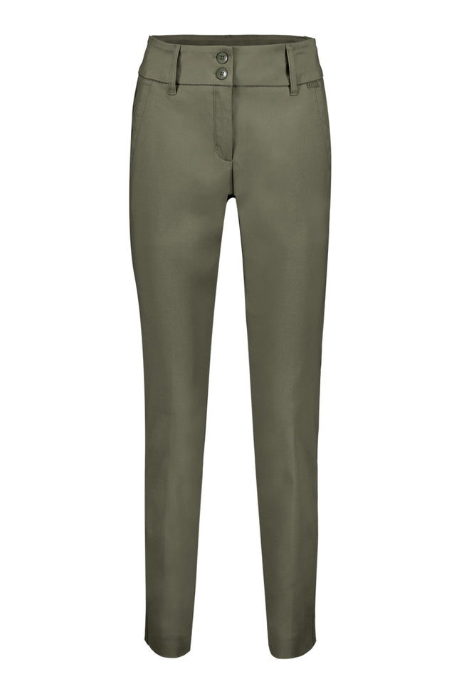 Red Button Broek diana smart dark khaki SRB4383 Stretchshop.nl