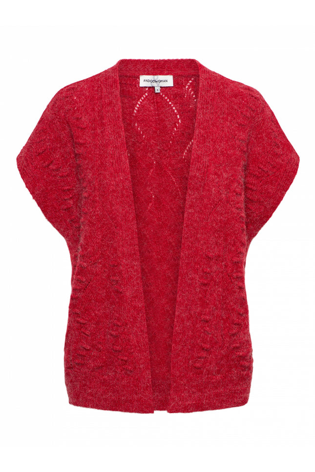 &Co woman Gilet baila red GL107 Stretchshop.nl