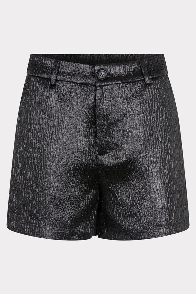 EsQualo Short metallic black W24.08710 Stretchshop.nl