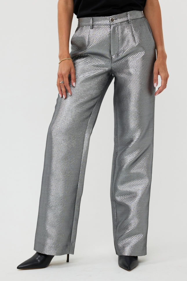 Broek metallic silver W24.17706