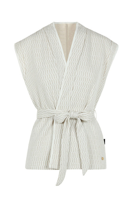 Elvira Casuals Gilet milou offwhite 24-058 Stretchshop.nl