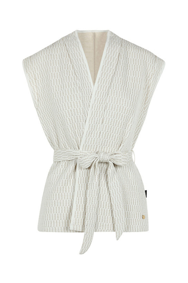 Elvira Casuals Gilet milou offwhite 24-058 Stretchshop.nl